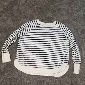Maurices Blue and White Striped Long Sleeve Tee